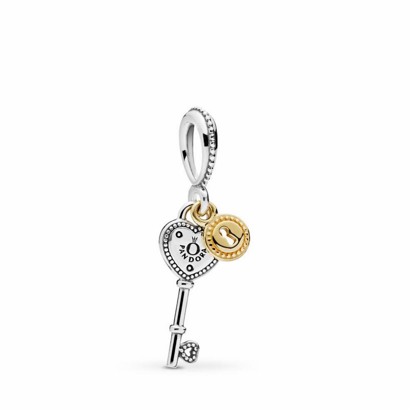 Pandora Key To My Heart Dangle Charm - Two Tone - Canada | NL4128VF